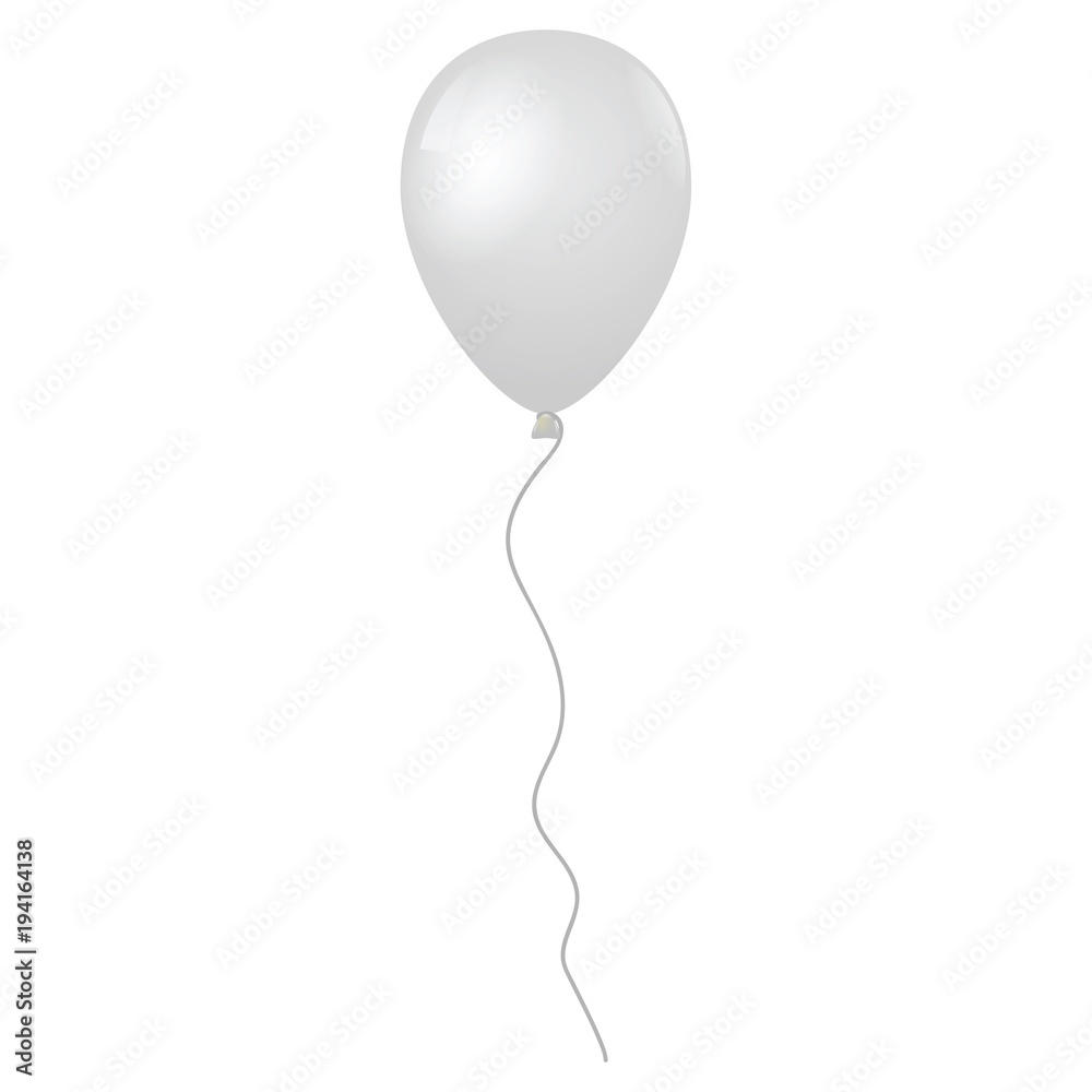 Flying black balloon isolated on white background, illustration Flying black balloon isolated on white background, illustration