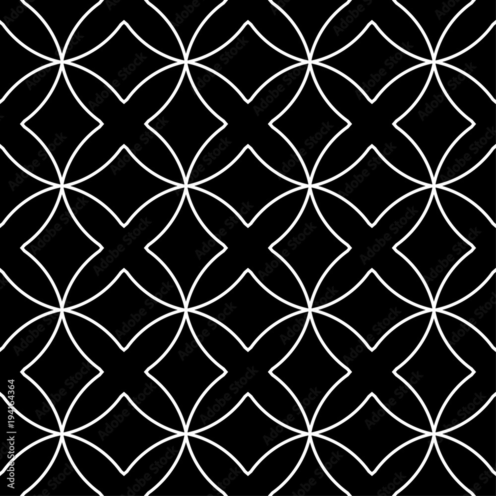 Black and white geometric print. Seamless pattern