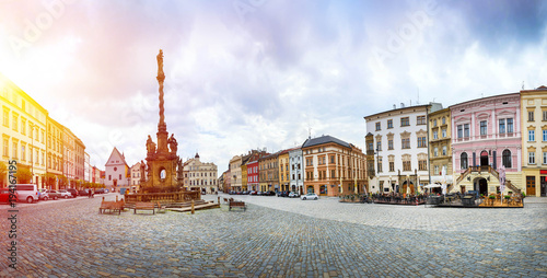 Historical sights of Olomouc in the Czech Republic. European city.