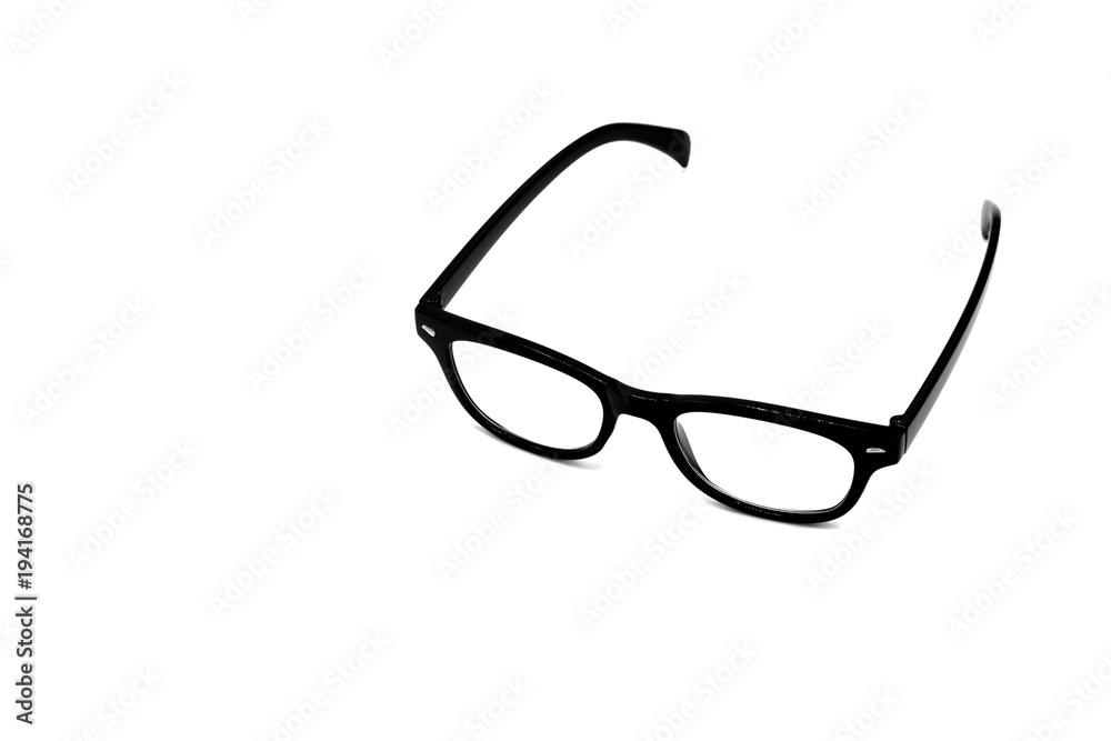 black glasses isolated on white background black glasses isolated on white background