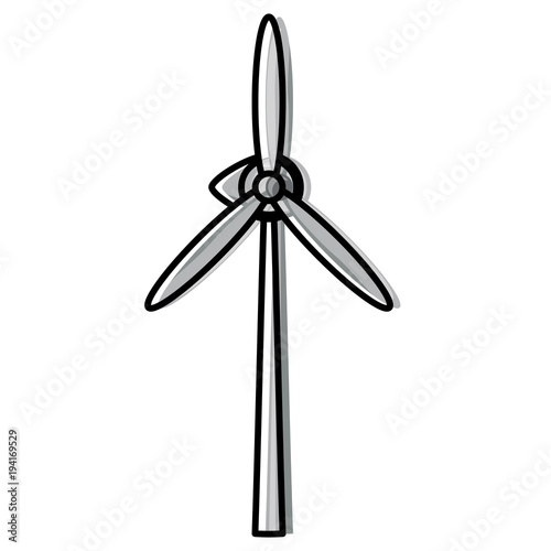 Wind turbine icon image