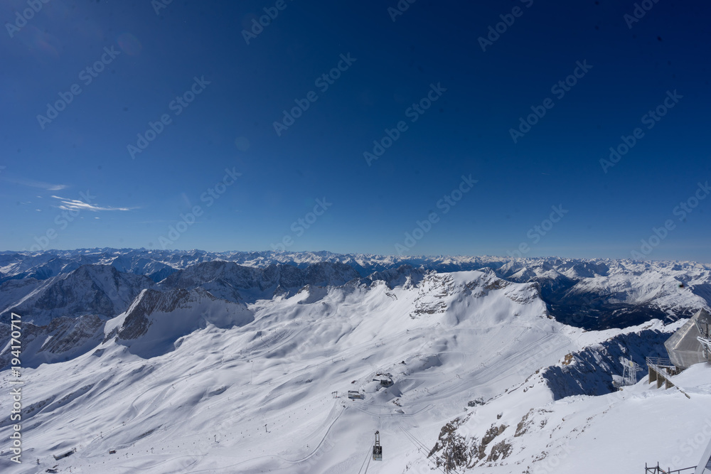 Österreich Alpen Blick von der Zugspitze Österreich Alpen Blick von der Zugspitze