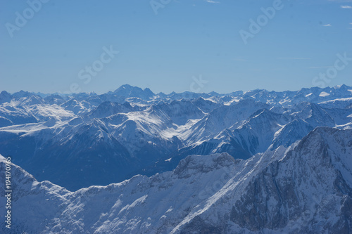 Alpen Panorama von Zugspitze Berge Montains 