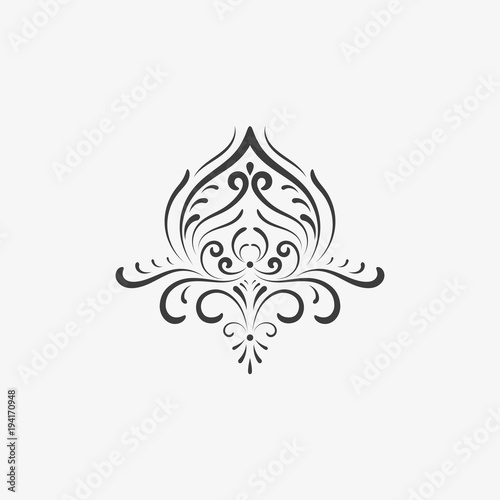 Beautiful vector floral damask pattern