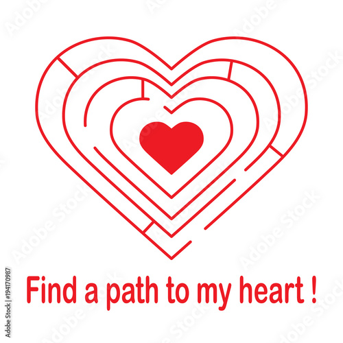 Labyrinth to the heart. Valentine's Day