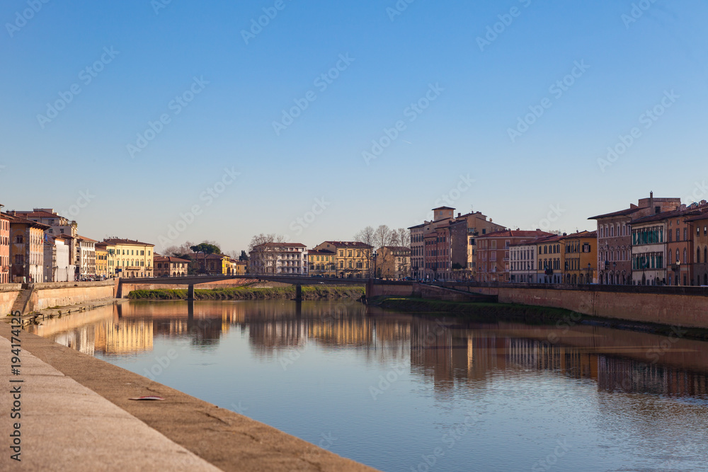View of Arno river, Pisa, Tuscany, Italy, Europe View of Arno river, Pisa, Tuscany, Italy, Europe
