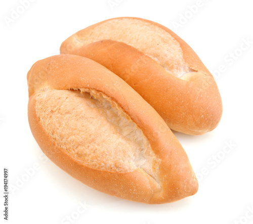 breads on a white background