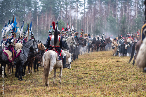Soldiers in the old form on the reconstruction of the battle with Napoleon © nikolaskus