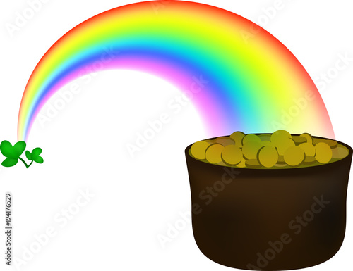 Rainbow happiness of the holy patrick. vector .