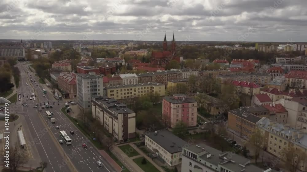 Aerial of city of Bialystok city in Poland Aerial of city of Bialystok city in Poland