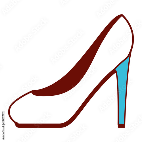 high heel shoe icon vector illustration design