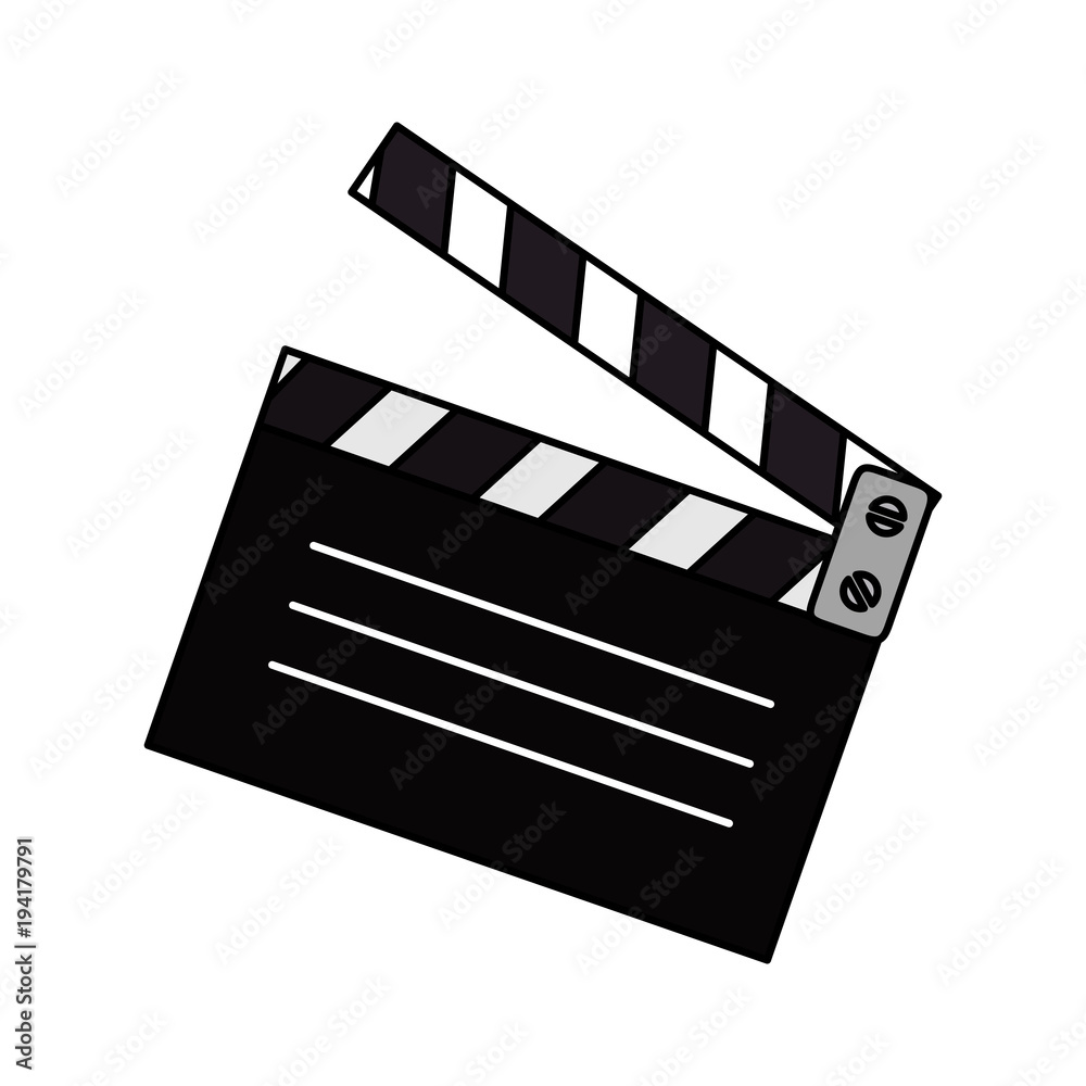 Fototapeta premium clapperboard cinema isolated icon vector illustration design