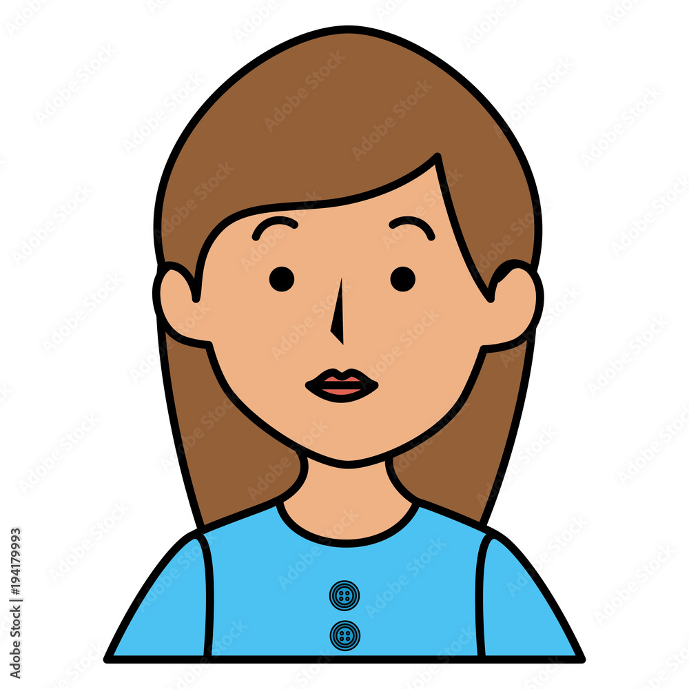 beautiful woman avatar character vector illustration design