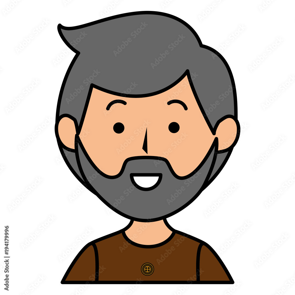 young man avatar character vector illustration design