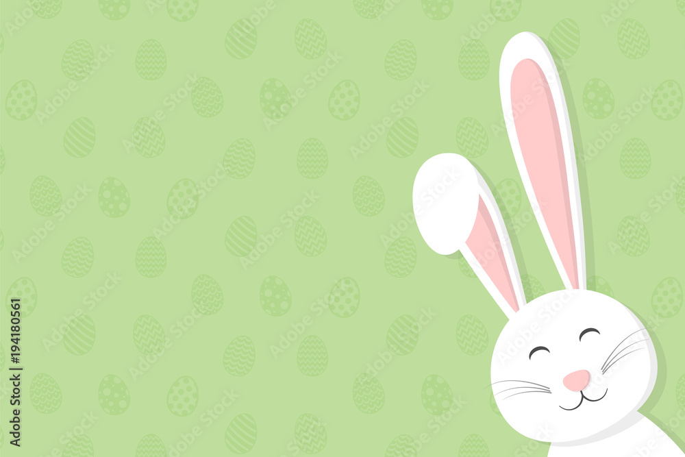 Concept of a poster for Easter with happy rabbit and copyspace. Vector. Concept of a poster for Easter with happy rabbit and copyspace. Vector.