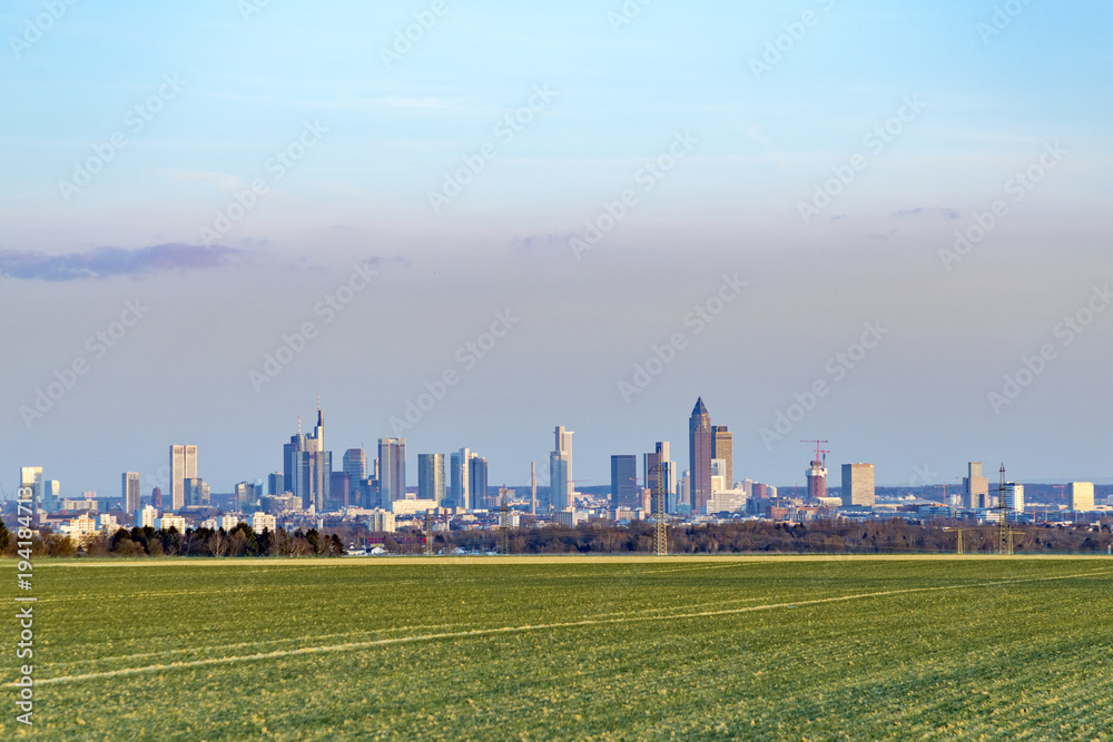 panoramic view of Frankfurt skyline