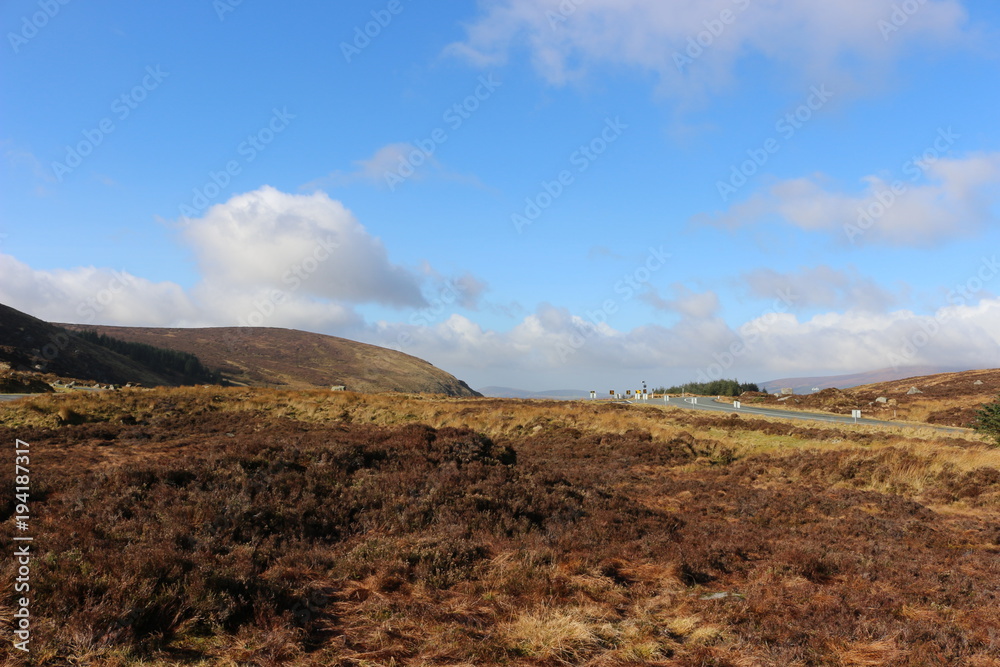 Wicklow mountains in Ireland during the winter season