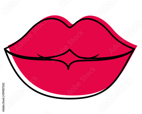 sensuality lips isolated icon vector illustration design