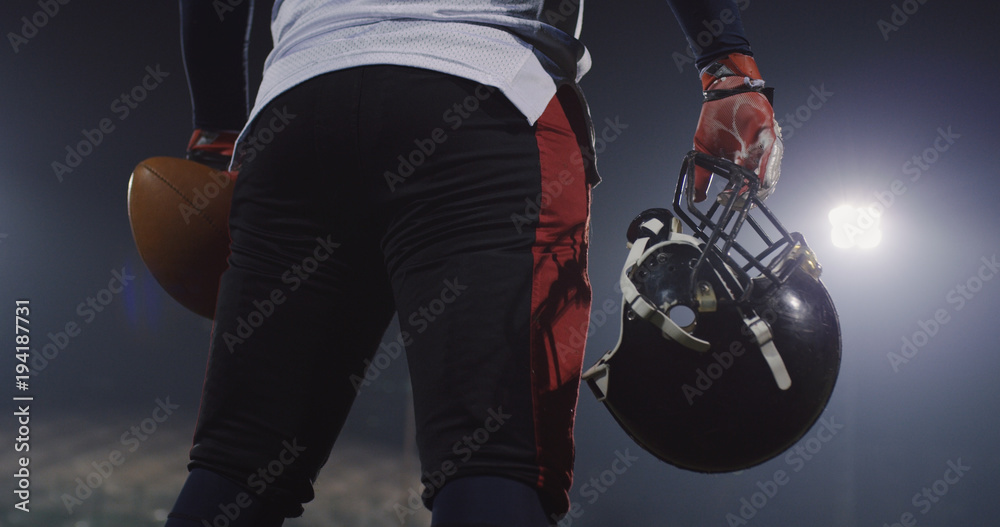 Portrait Of Focused American Football Player Portrait Of Focused American Football Player
