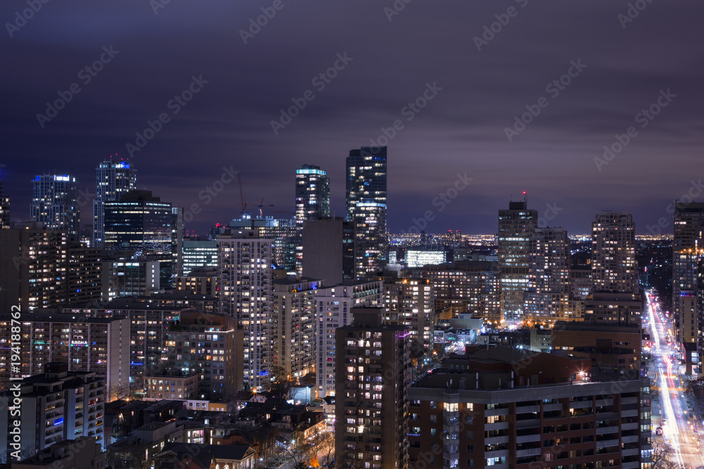 Night view of downtown Toronto, Ontario, Canada. Night view of downtown Toronto, Ontario, Canada.