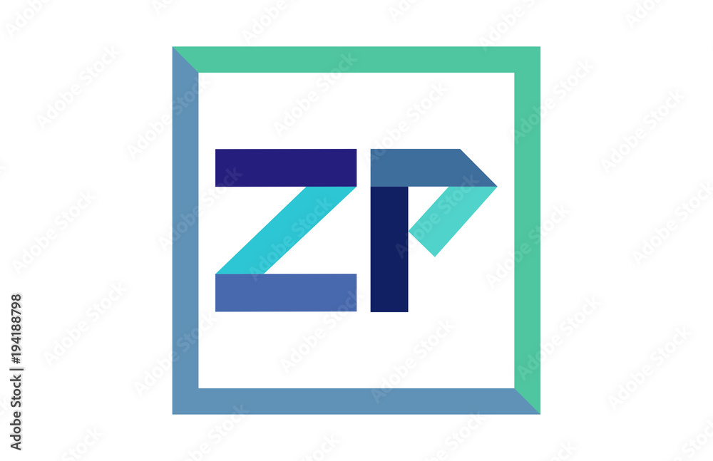 ZP Square Ribbon Letter Logo ZP Square Ribbon Letter Logo