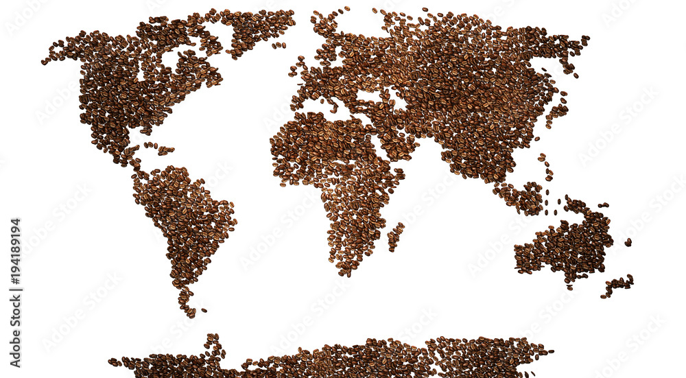 Fototapeta premium Świat kawy, ilustracja 3d