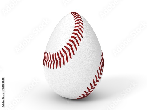 Photography baseball ball as easter egg
