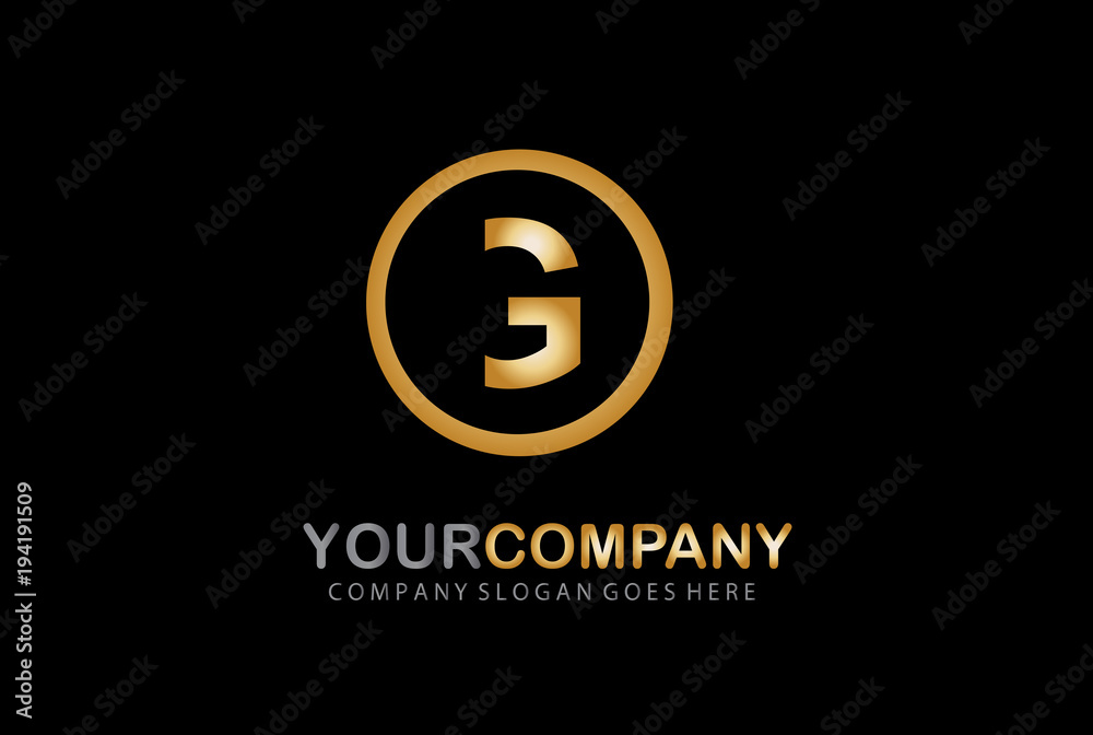 Letter G Golden Circle Design Letter G Golden Circle Design
