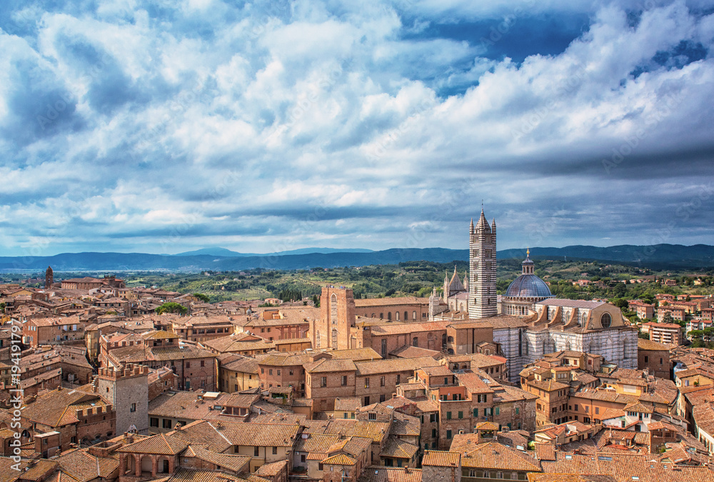 Scenery of Siena, a beautiful medieval town in Tuscany