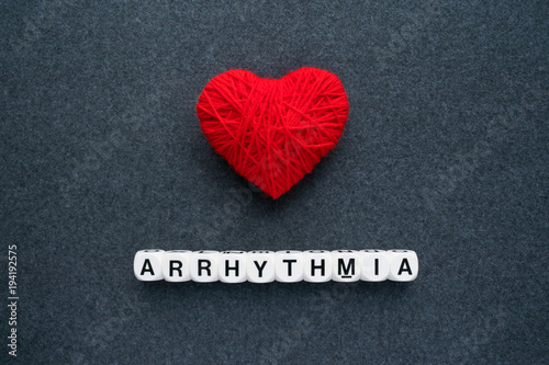 Heart arrhythmia, cardiac dysrhythmia or irregular heartbeat. Arrhythmia symptoms and types: extra beats, supraventricular tachycardias, ventricular arrhythmias, and bradyarrhythmias photo