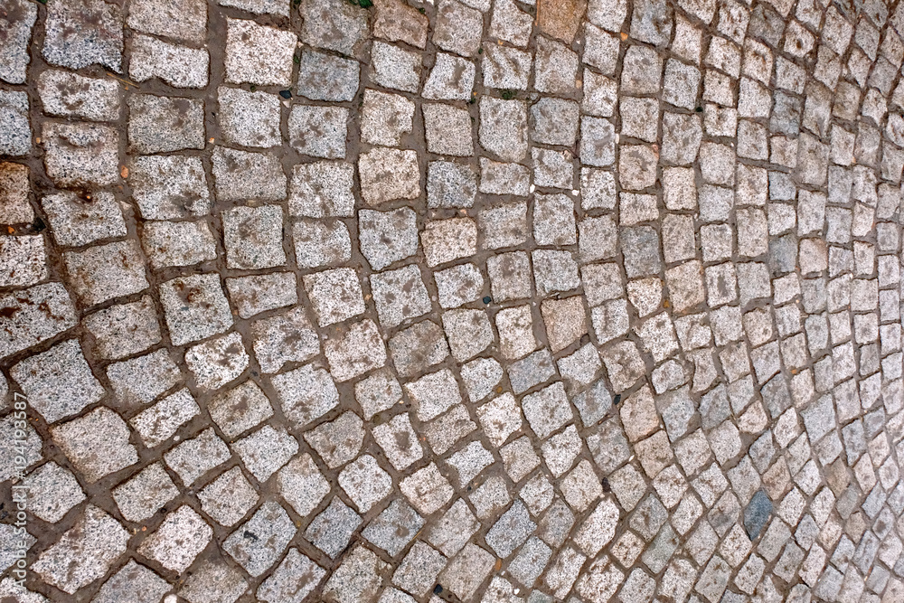 wet paving stones