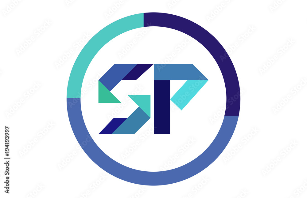 SP Global Blue Ribbon letter Logo SP Global Blue Ribbon letter Logo