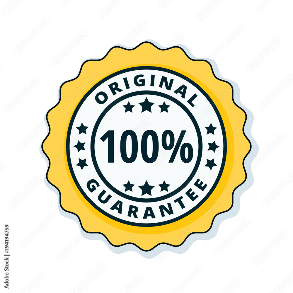 100% Original Guarantee label illustration
