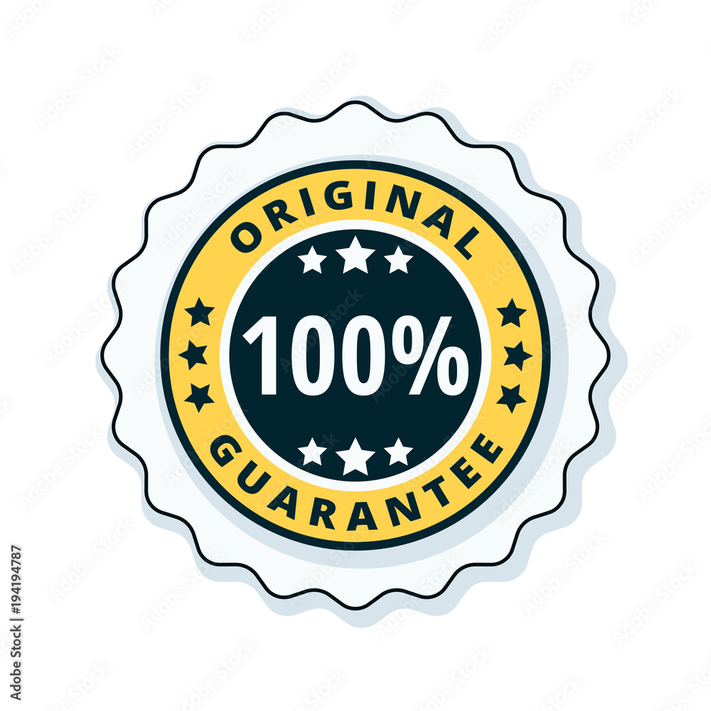 100% Original Guarantee label illustration