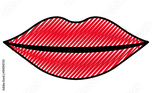 sensuality lips isolated icon vector illustration design
