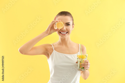 Beautiful young woman with ...