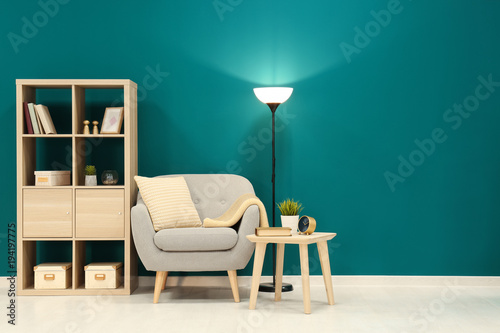 Trendy living room interior...