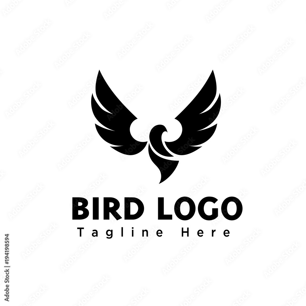 Fototapeta premium Abstract art eagle fly logo