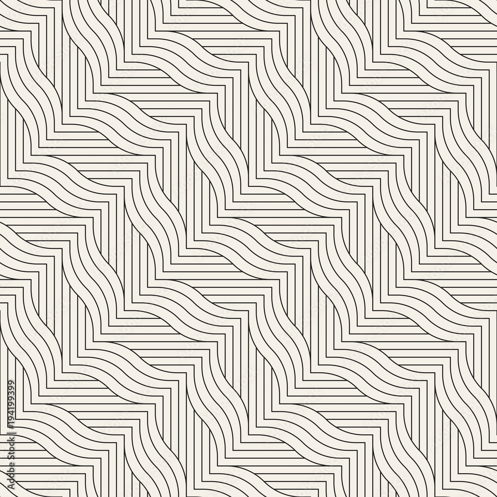 Vector seamless pattern. Modern stylish abstract texture. Repeating geometric..