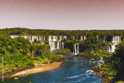 Iguassu, or iguazu, Falls, view from Argentinian side.. photo