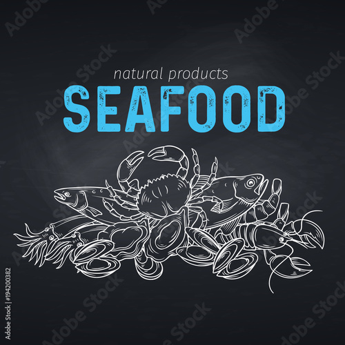 Seafood banner.