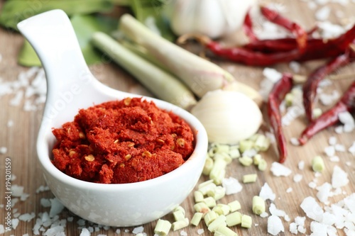 chili curry and ingredients