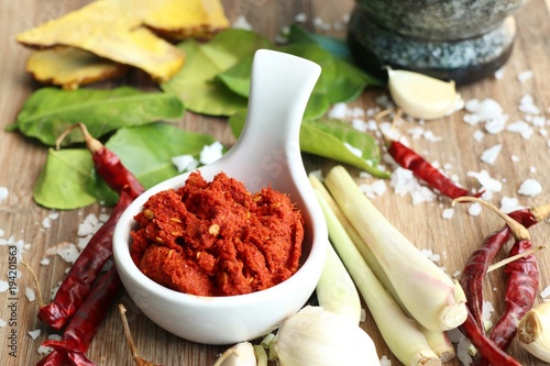 chili curry and ingredients