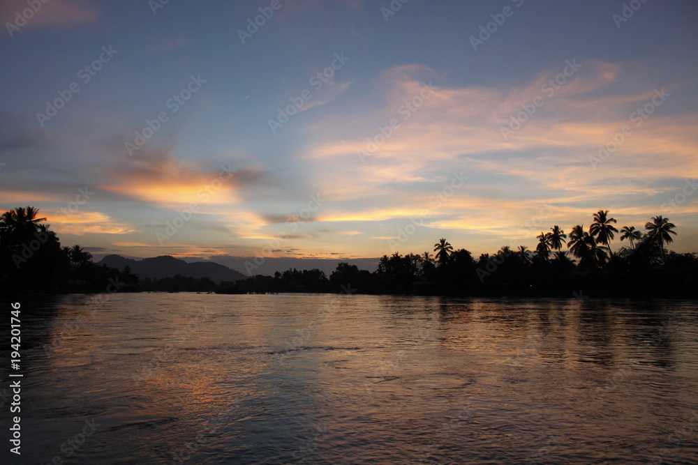 Sonnenuntergang in Kambodscha