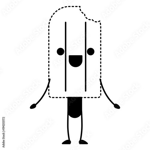 delicious ice cream palette kawaii character vector illustration design