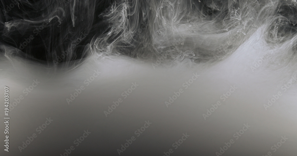 Concept Art White Paint In Water As Smoke In Slowmotion