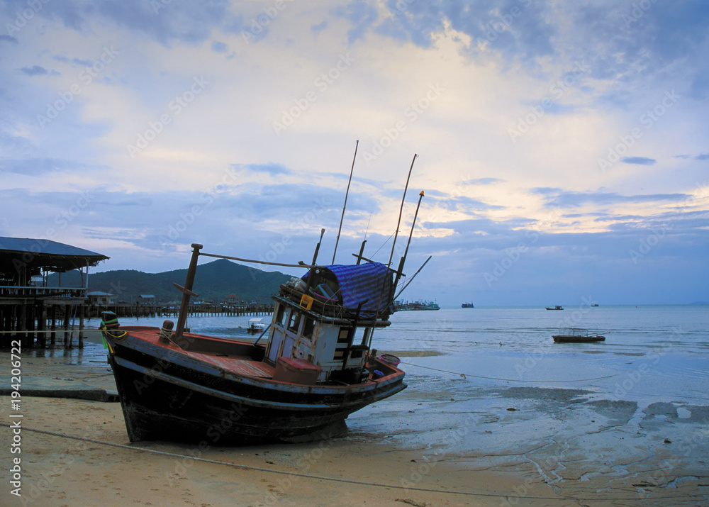 Fishing boat on a seashore, Thailand
