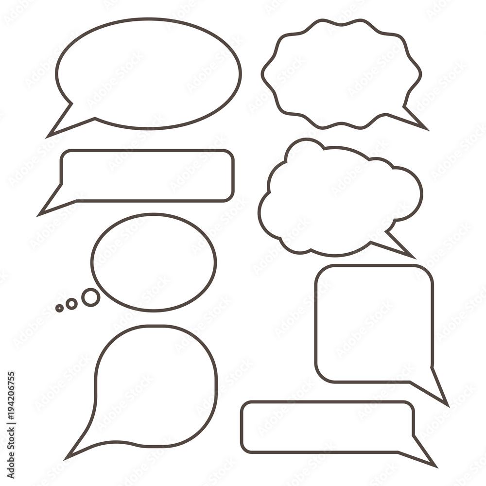 Obraz premium Balloon Comics Set