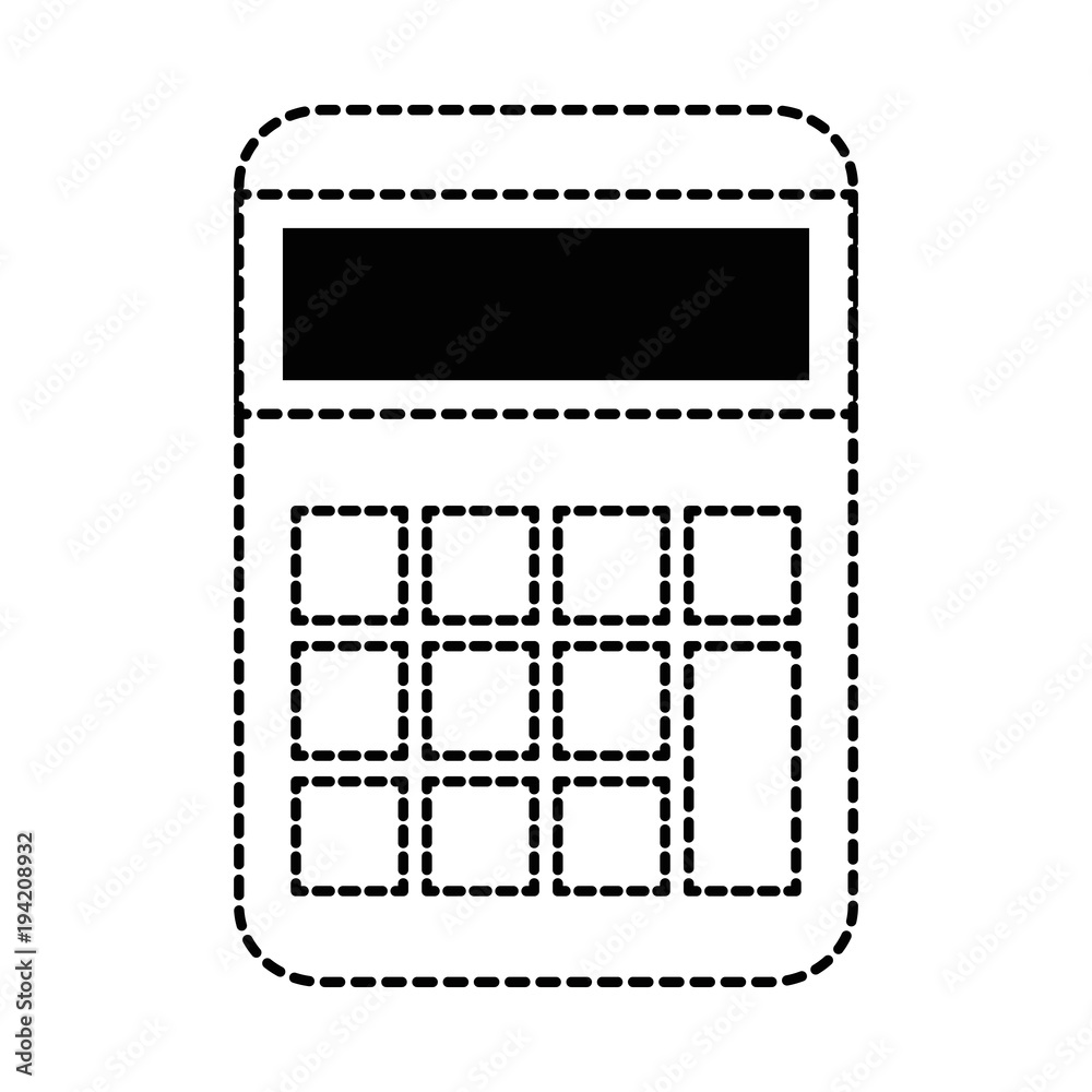 Fototapeta premium calculator math device icon vector illustration design