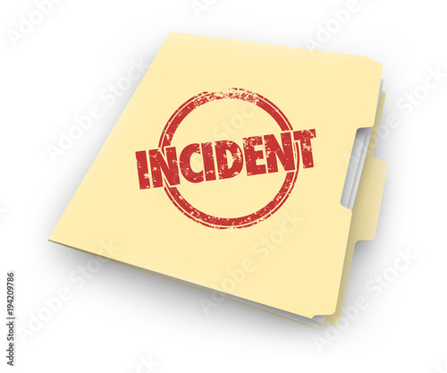 фотографія Incident Record Event Evidence Document Folder 3d Illustration